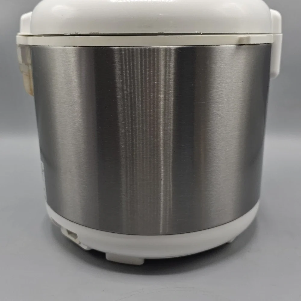 Oyama Stainless Steel Rice Cooker and Warmer 10-Cup 1.8 L White Flowers CFS-F18W